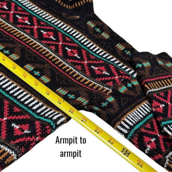 Vintage Croquet Clue Fair Aisle Sweater Cabincore Cozy Mountains Holiday S - Picture 10 of 11